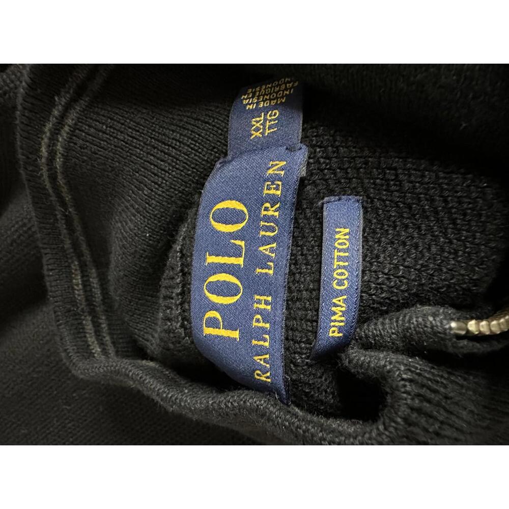 Polo Ralph Lauren classic Pima cotton quarter zip mock neck pullover sweater XXL - Picture 2 of 6
